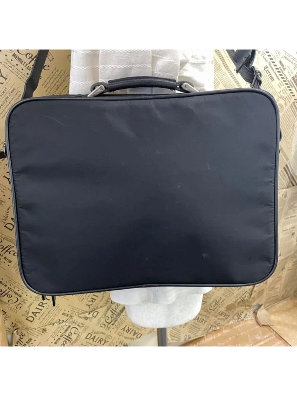 Prada Business 2-Way Shoulder Bag Black Nylon